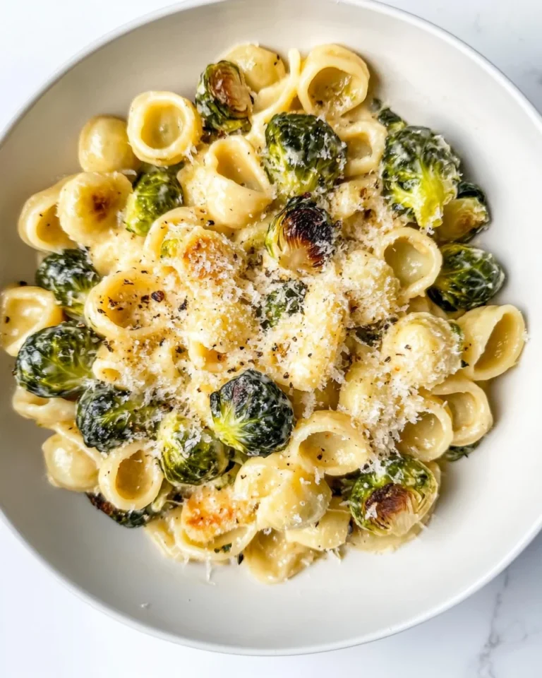 Creamy Homemade Brussels Sprouts Pasta