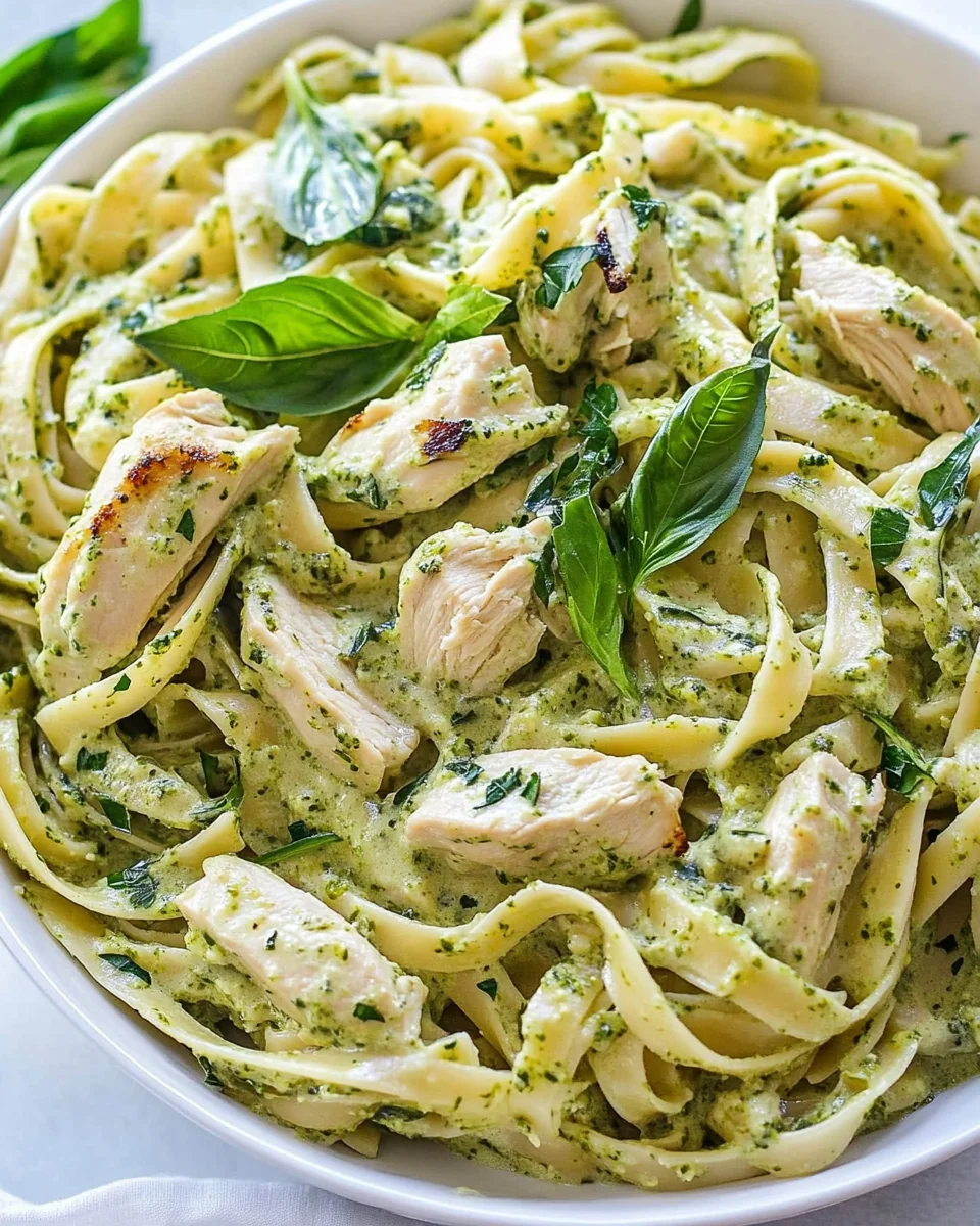 Creamy Homemade Chicken Pesto Pasta - additional image