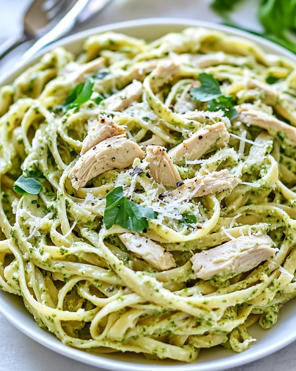 Creamy Homemade Chicken Pesto Pasta - additional image
