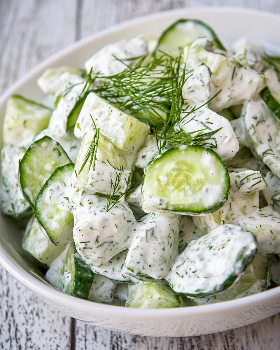 Creamy Fresh Cucumber Salad Recipe - additional image