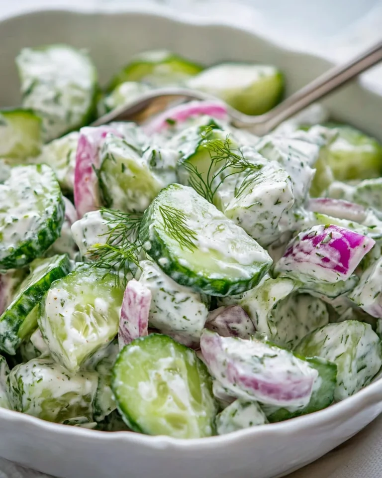 Creamy Fresh Cucumber Salad Recipe