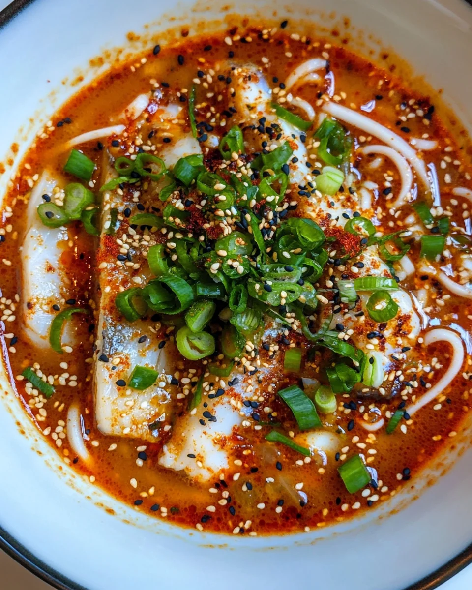 Creamy Gochujang Udon Soup with Fresh Fish - additional image