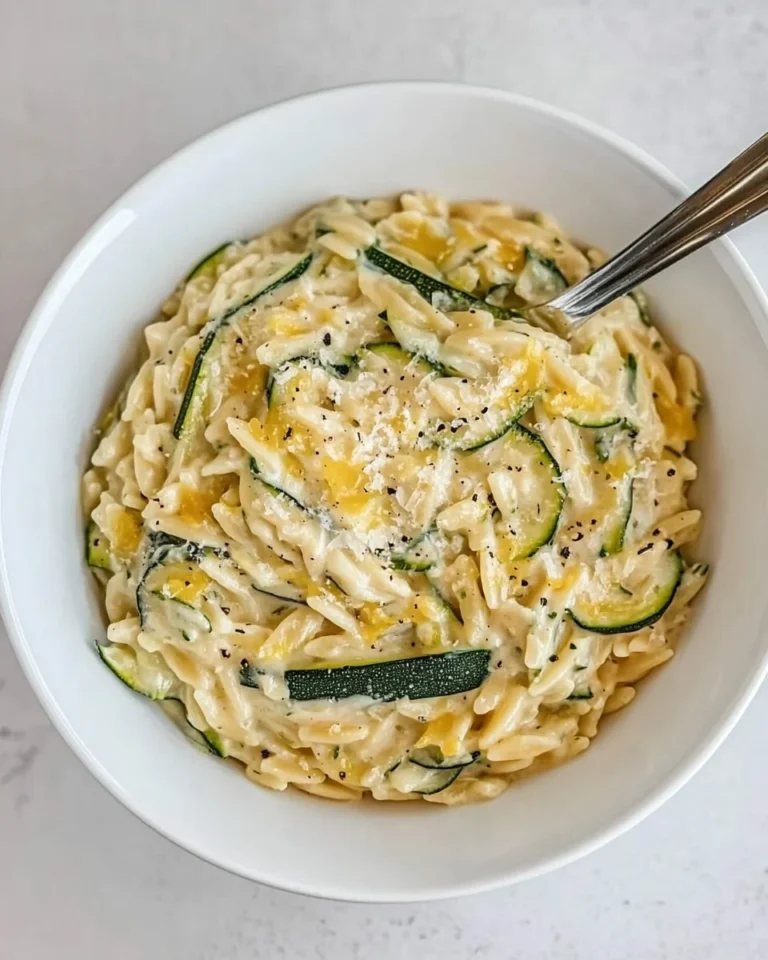 Creamy Lemon Orzo With Fresh Courgette