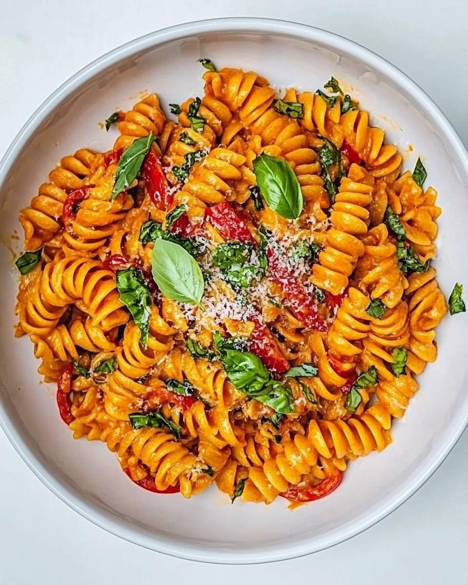 Creamy Roasted Red Pepper Pasta Recipe - additional image