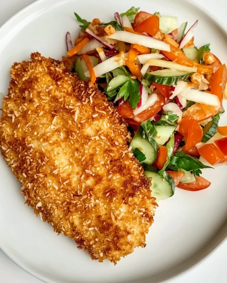 Crispy Coconut Chicken with Fresh Thai Salad