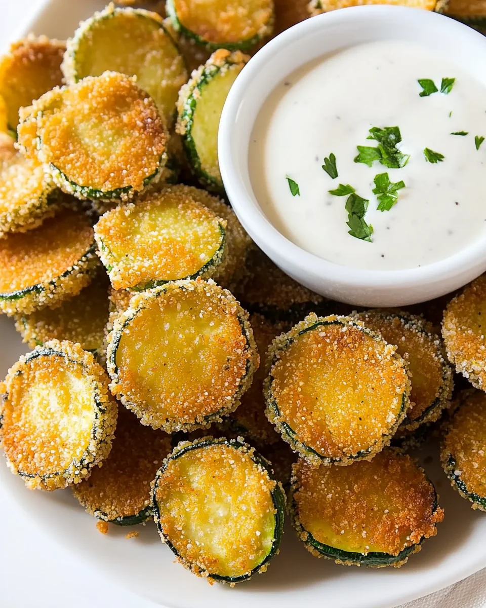 Crispy Fried Zucchini With A Delicious Dipping Sauce - additional image