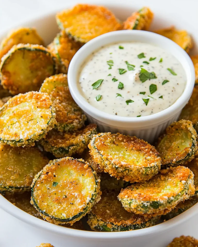 Crispy Fried Zucchini With A Delicious Dipping Sauce
