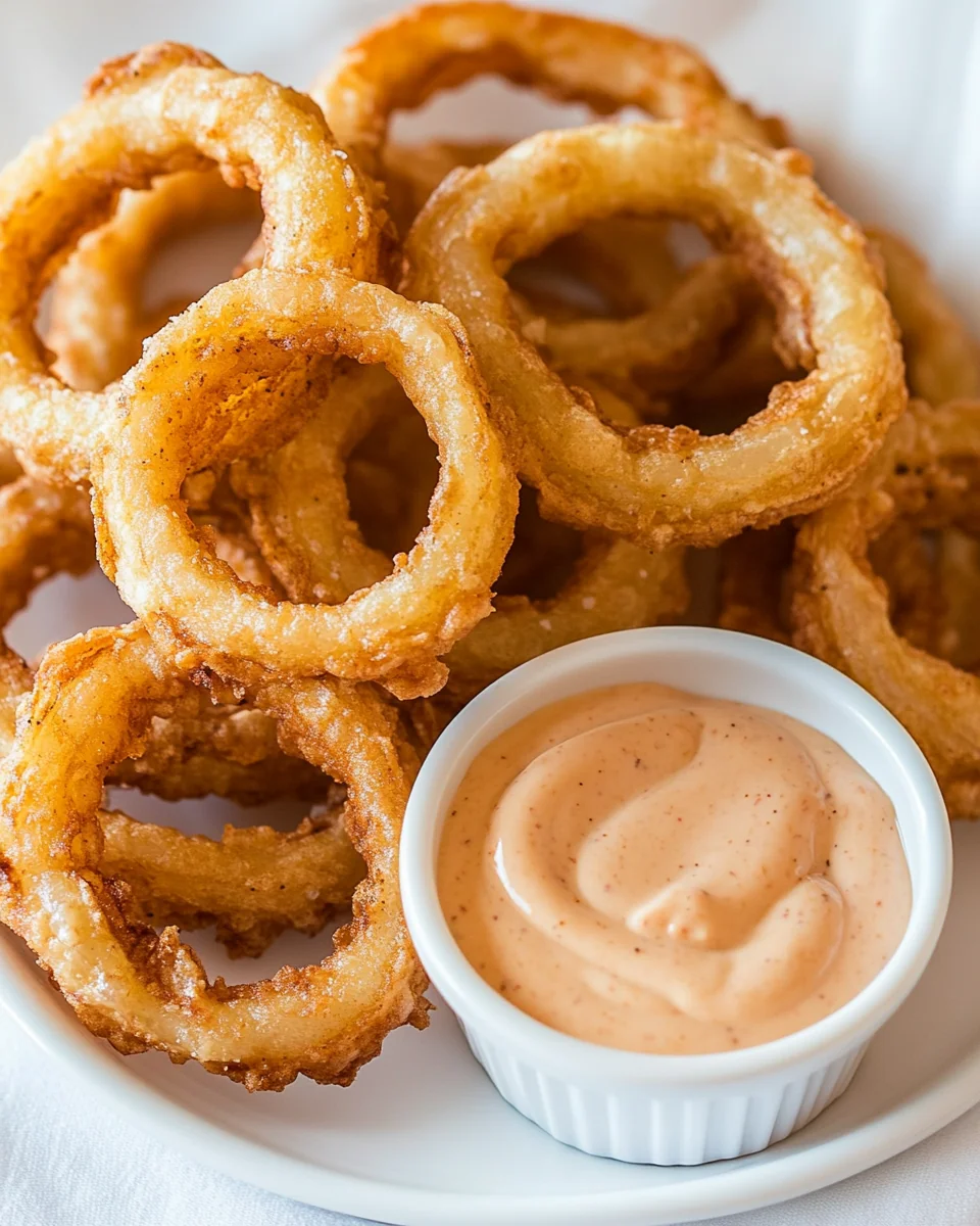 Crispy Onion Rings With Delicious Dipping Sauce - additional image