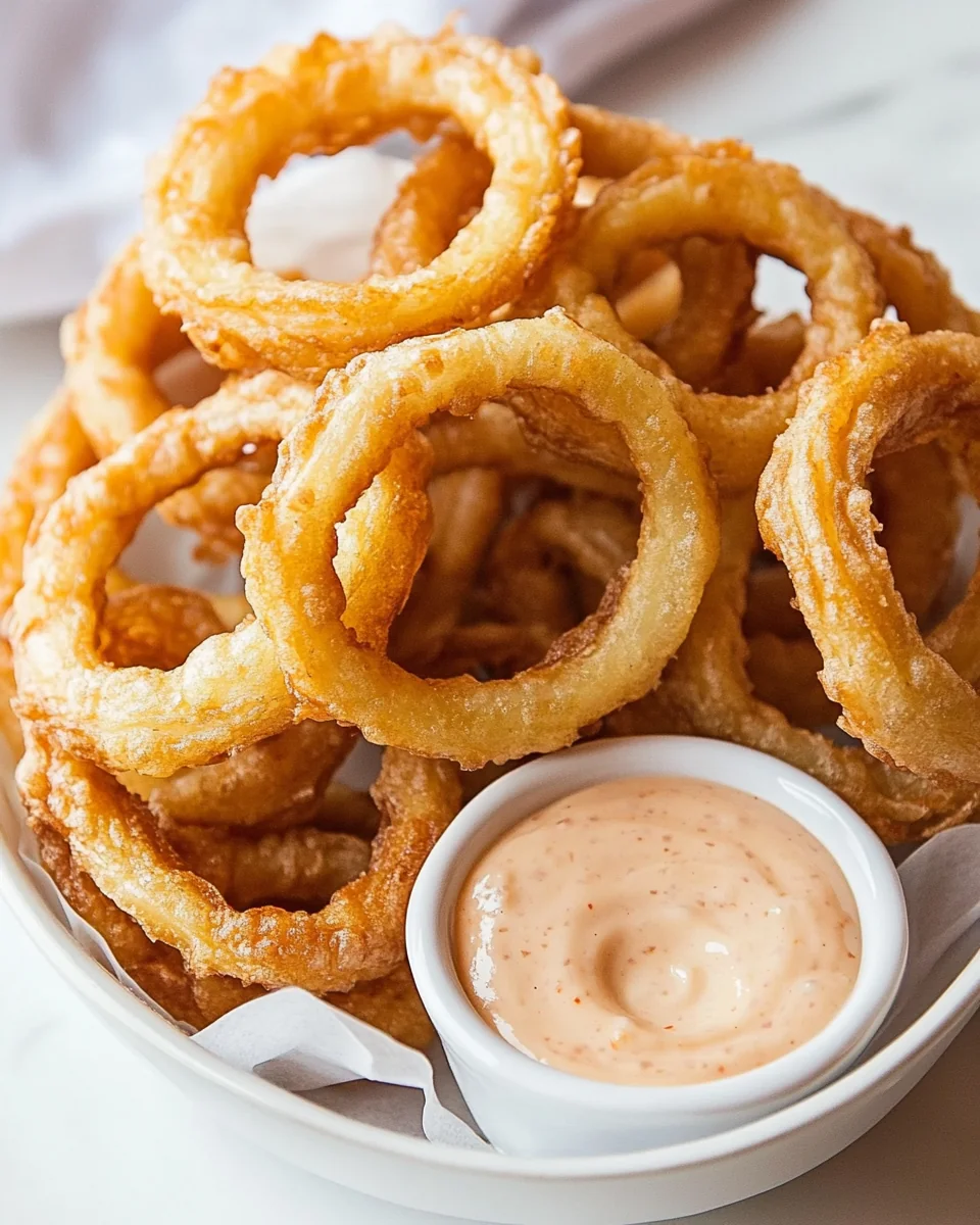 Crispy Onion Rings With Delicious Dipping Sauce - additional image
