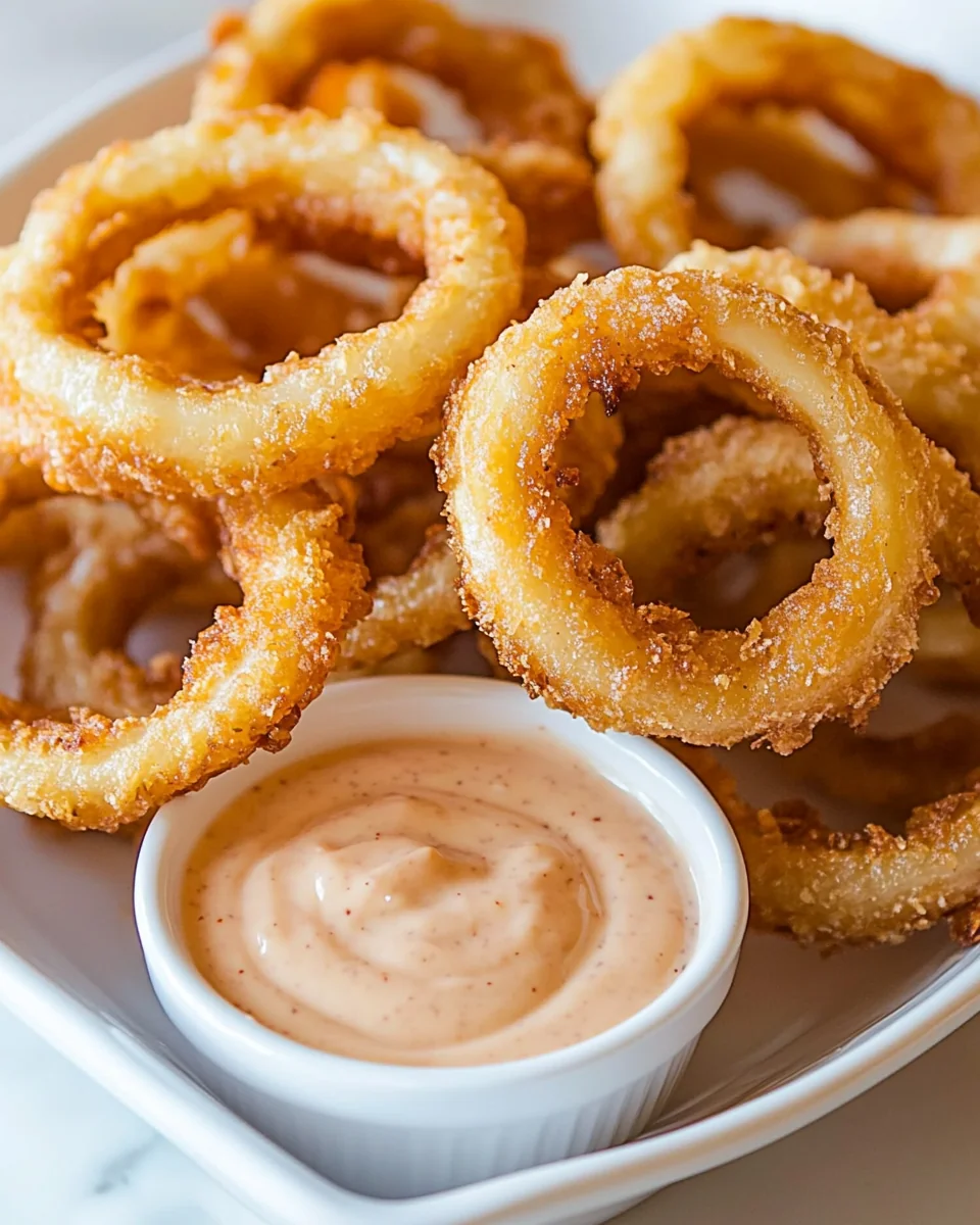 Crispy Onion Rings With Delicious Dipping Sauce - additional image