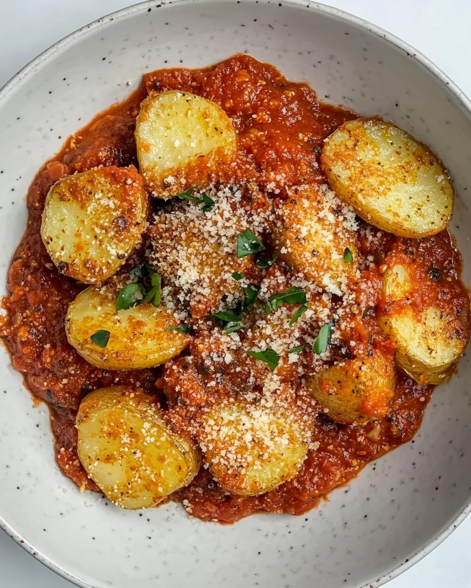 Crispy Parmesan Potatoes with Flavorful Tomato Sauce - additional image