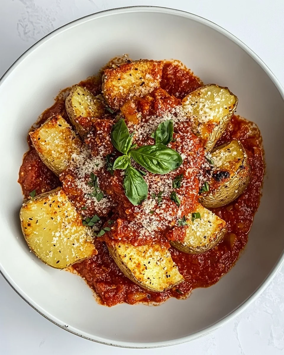 Crispy Parmesan Potatoes with Flavorful Tomato Sauce - additional image