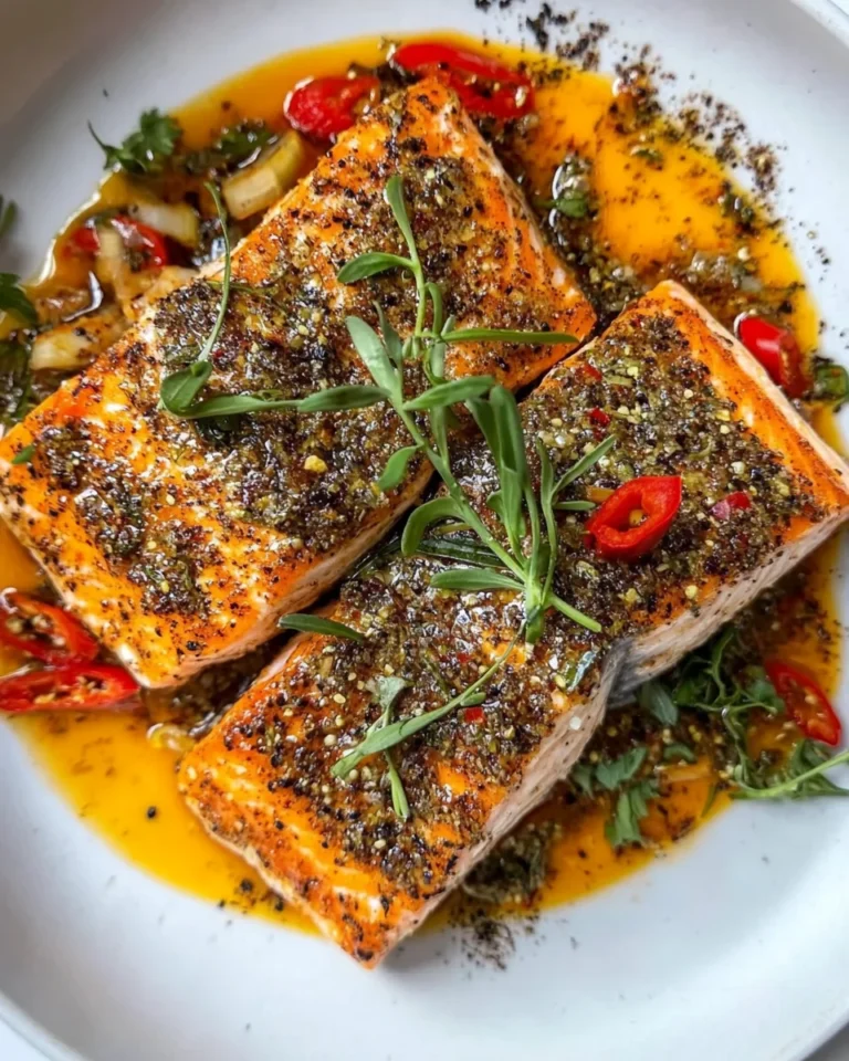 Crispy Salmon with Flavorful Spiced Butter