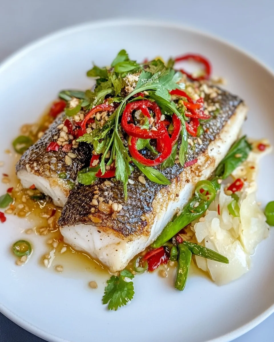 Crispy Sea Bass with Fresh Spring Onion and Ginger Oil - additional image