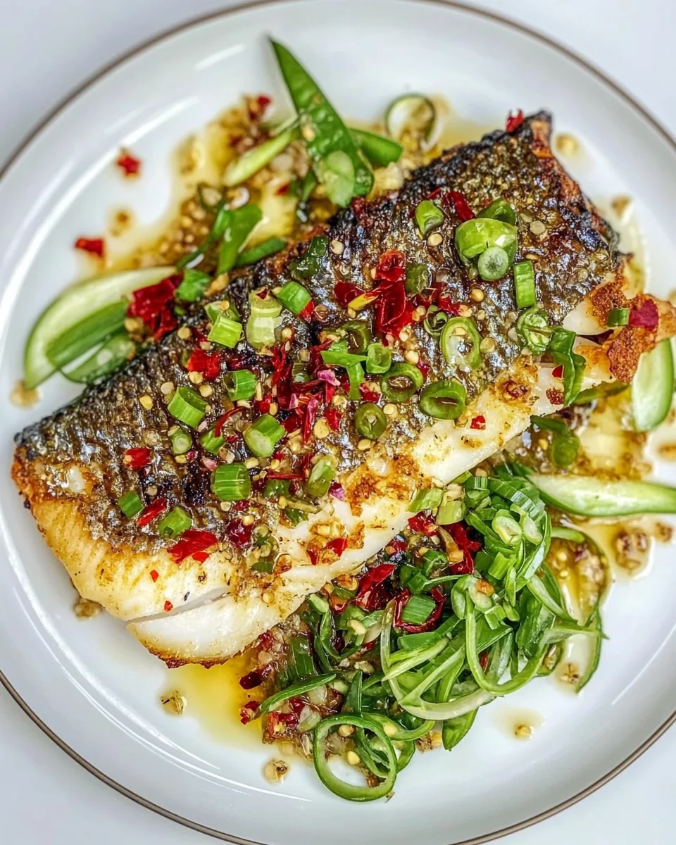 Crispy Sea Bass with Fresh Spring Onion and Ginger Oil - additional image