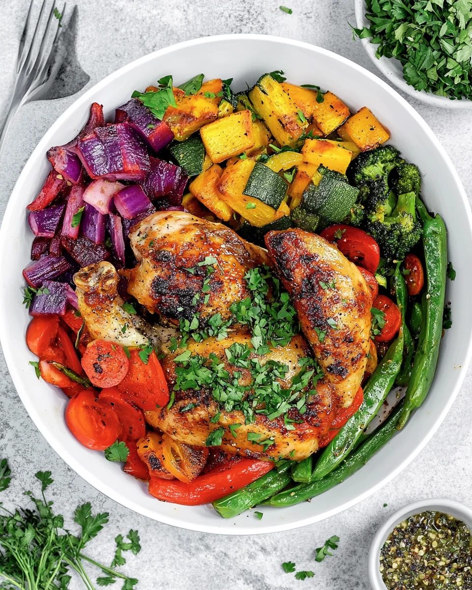 Simple Roasted Chicken and Fresh Veggies - additional image