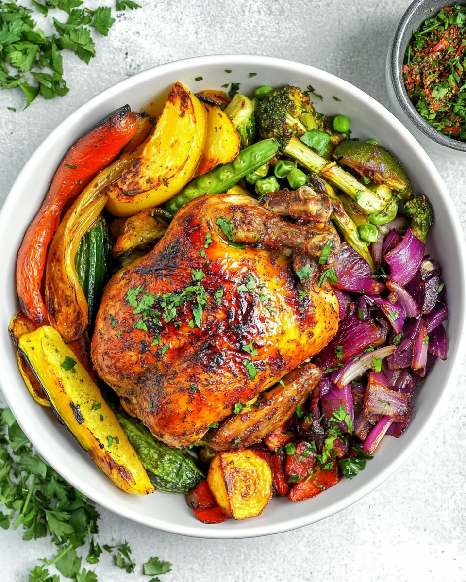 Simple Roasted Chicken and Fresh Veggies - additional image