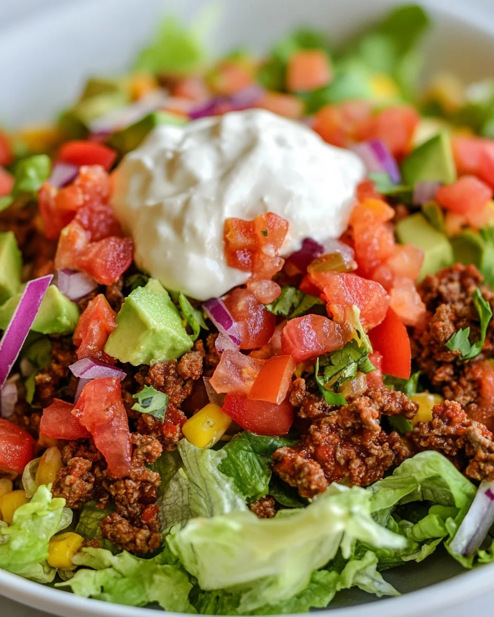 Simple Fresh Taco Salad - additional image