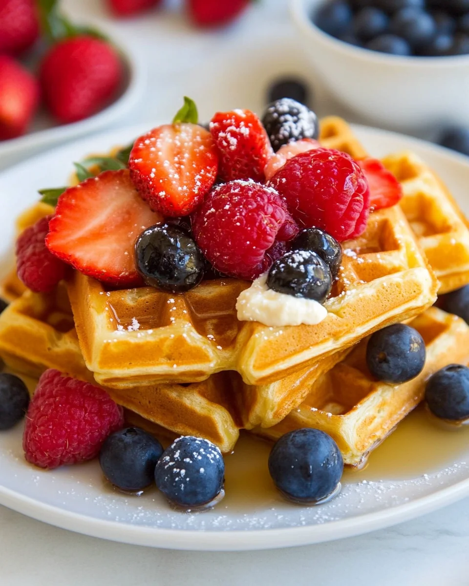 Fluffy Homemade Waffle Recipe - additional image