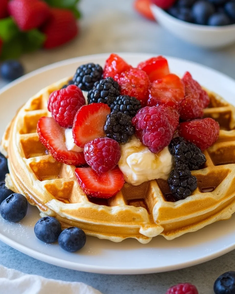 Fluffy Homemade Waffle Recipe - additional image