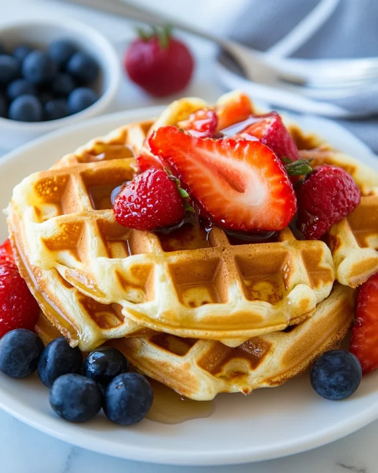 Fluffy Homemade Waffle Recipe