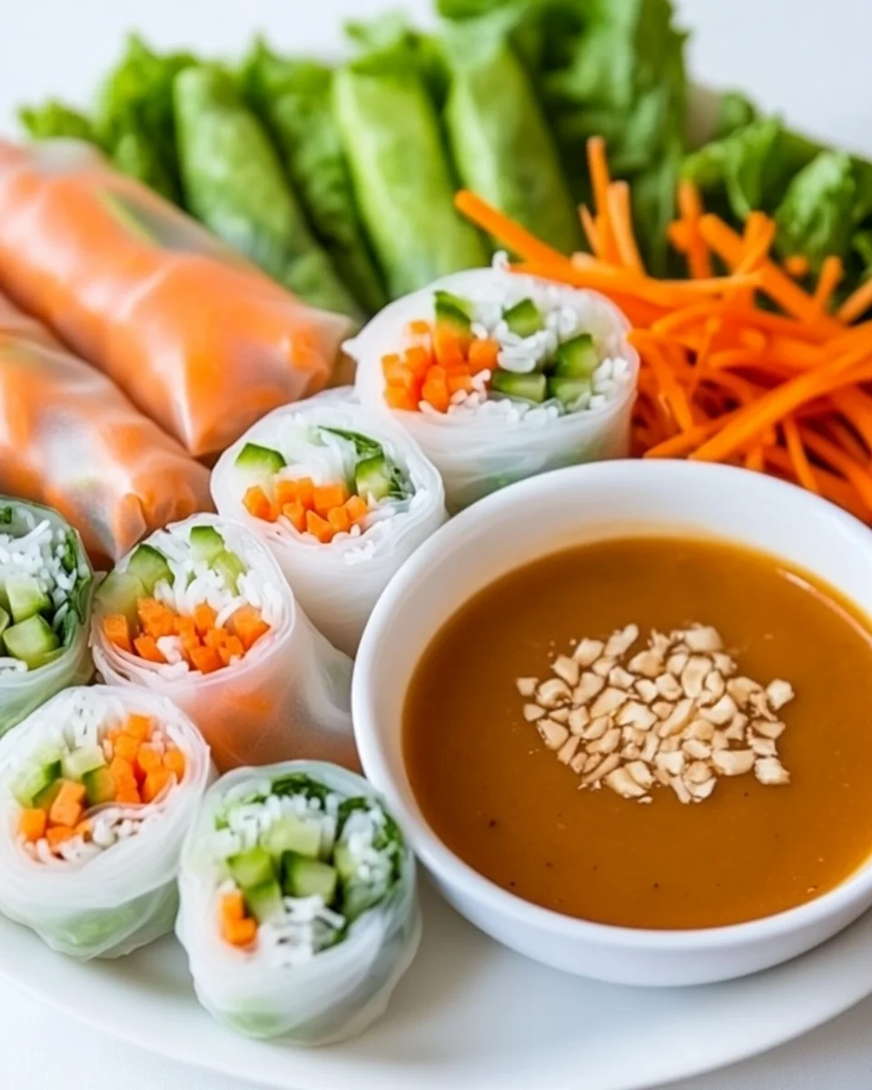 Fresh Spring Rolls With The Perfect Dipping Sauce - additional image
