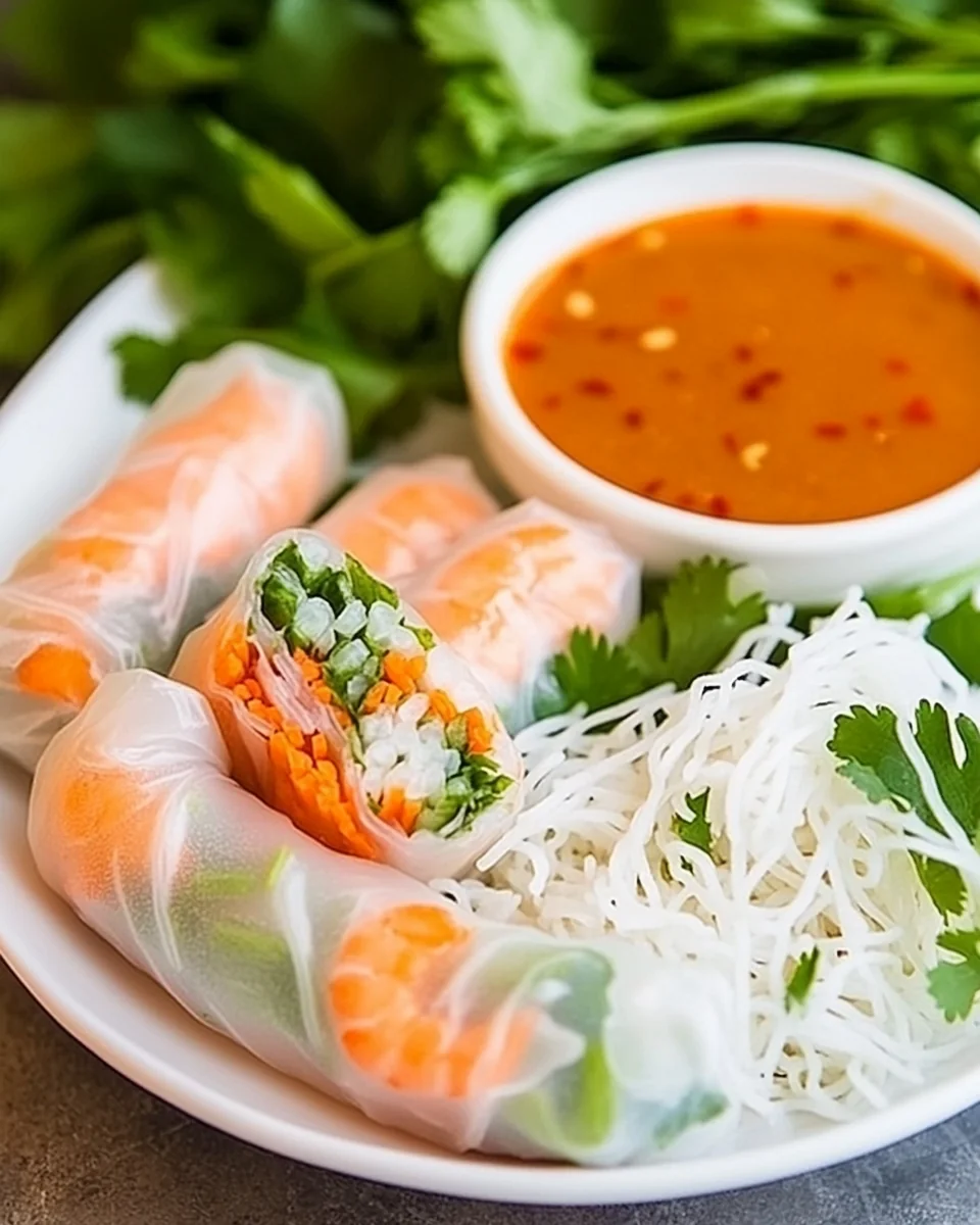 Fresh Spring Rolls With The Perfect Dipping Sauce - additional image