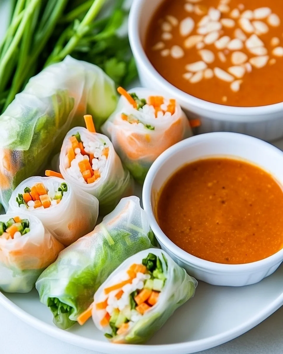 Fresh Spring Rolls With The Perfect Dipping Sauce - additional image