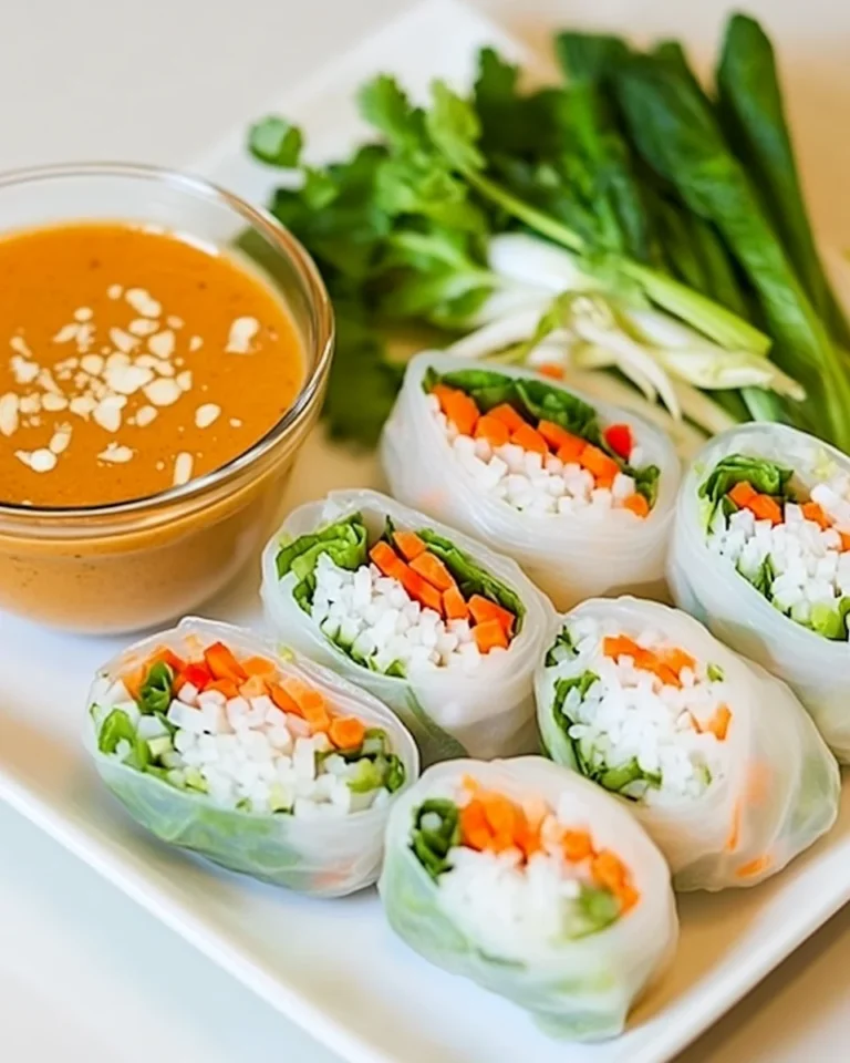 Fresh Spring Rolls With The Perfect Dipping Sauce