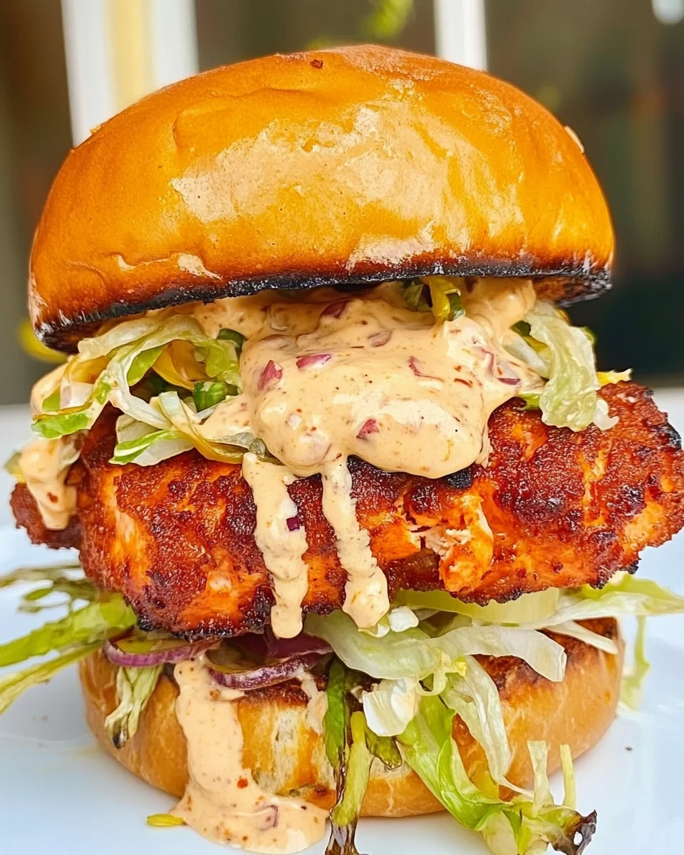 Savory Gochujang Salmon Burger Recipe - additional image