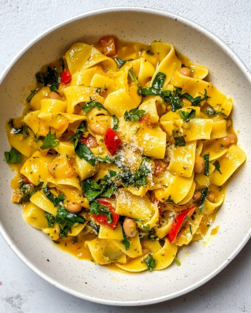 Golden Brothy Pasta with Savory Beans - additional image