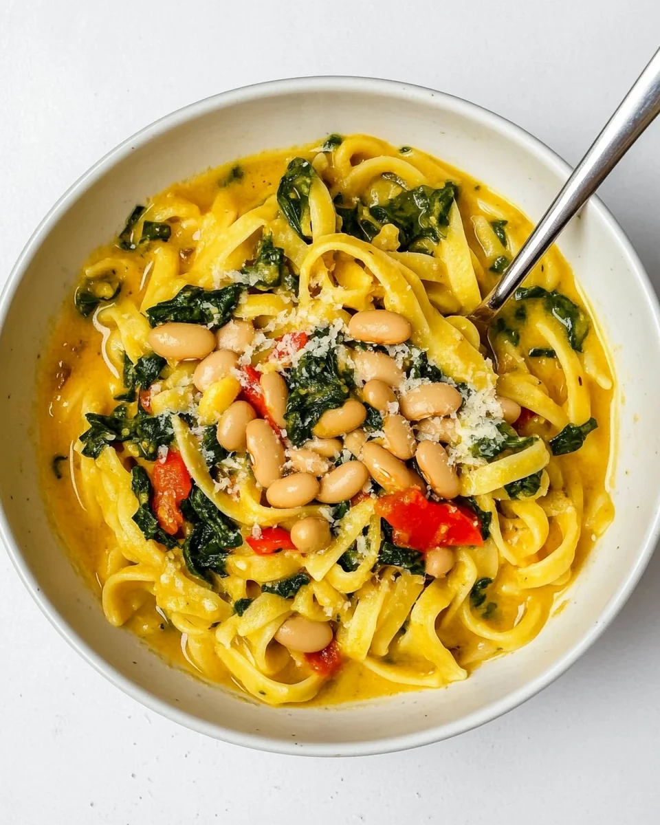 Golden Brothy Pasta with Savory Beans - additional image