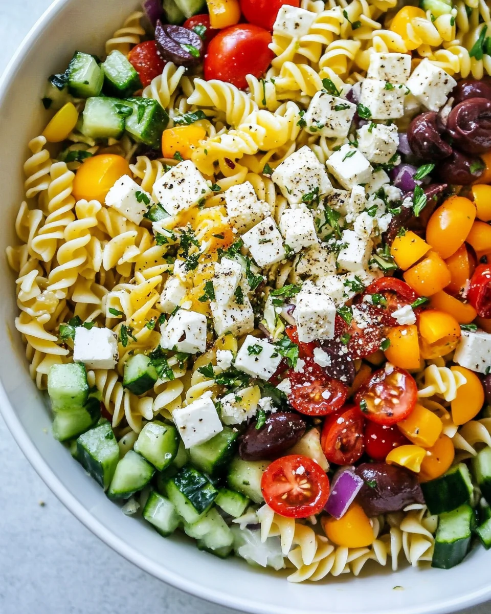 Fresh Greek Pasta Salad Recipe - additional image