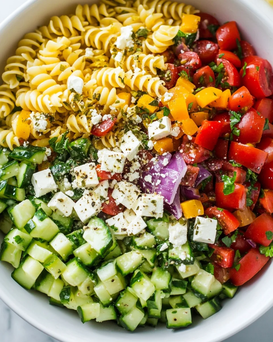 Fresh Greek Pasta Salad Recipe - additional image