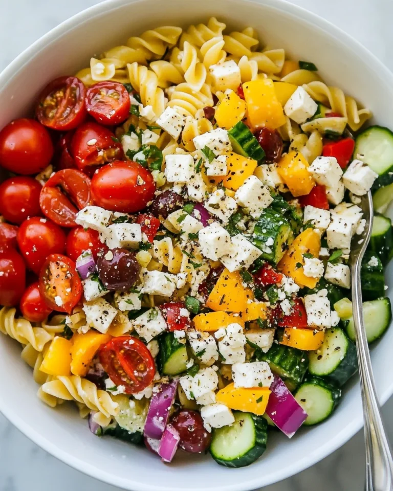 Fresh Greek Pasta Salad Recipe