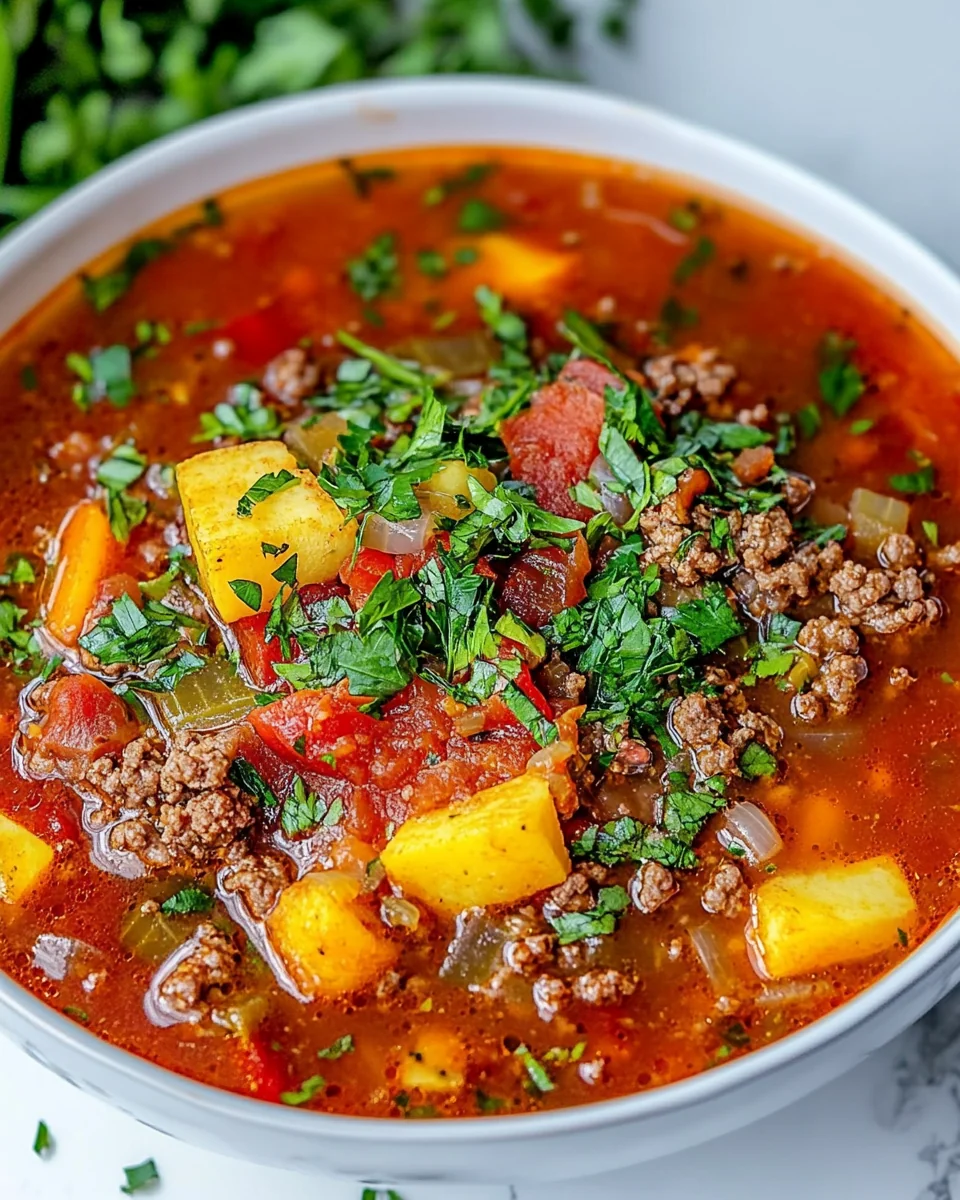 Simple Hearty Hamburger Soup Recipe - additional image