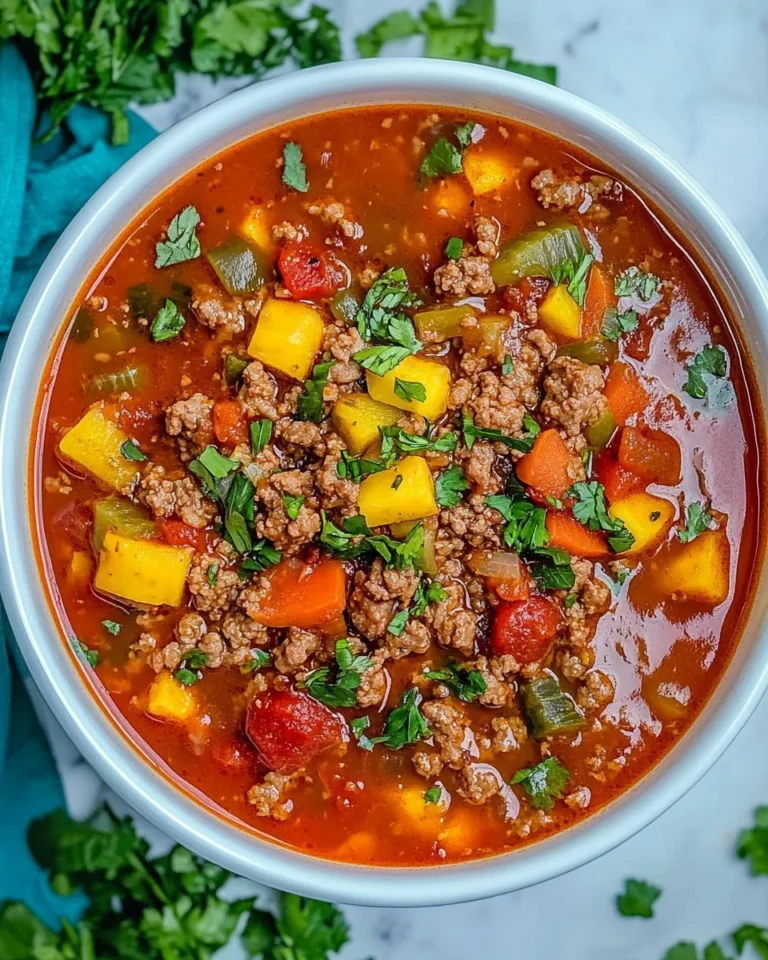 Simple Hearty Hamburger Soup Recipe