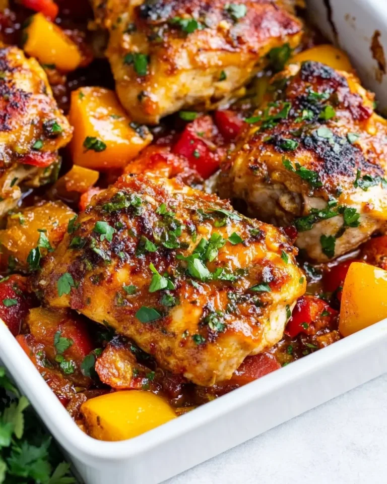 Simple Harissa Chicken Sheet Pan Dinner