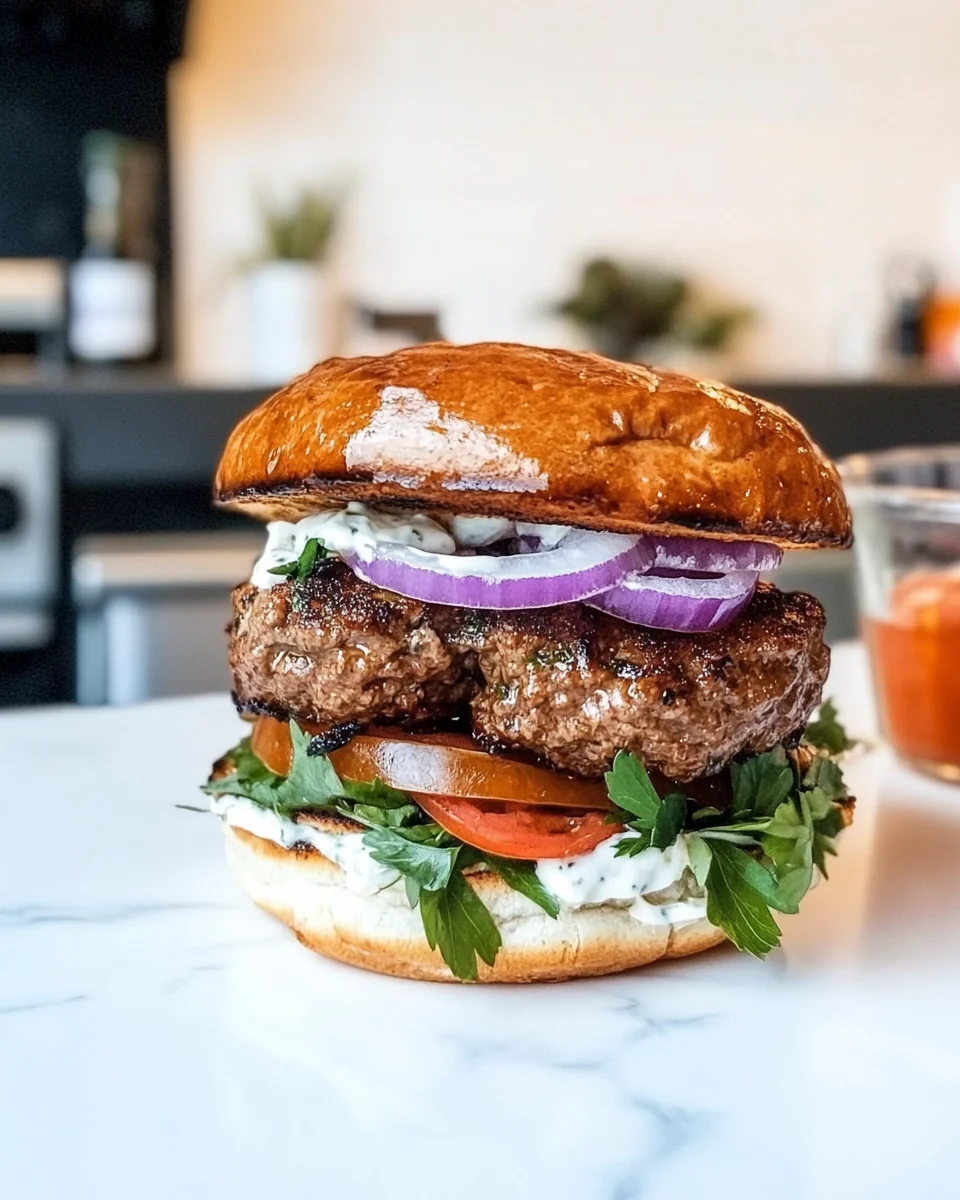 Perfect Homemade Harissa Lamb Burgers - additional image