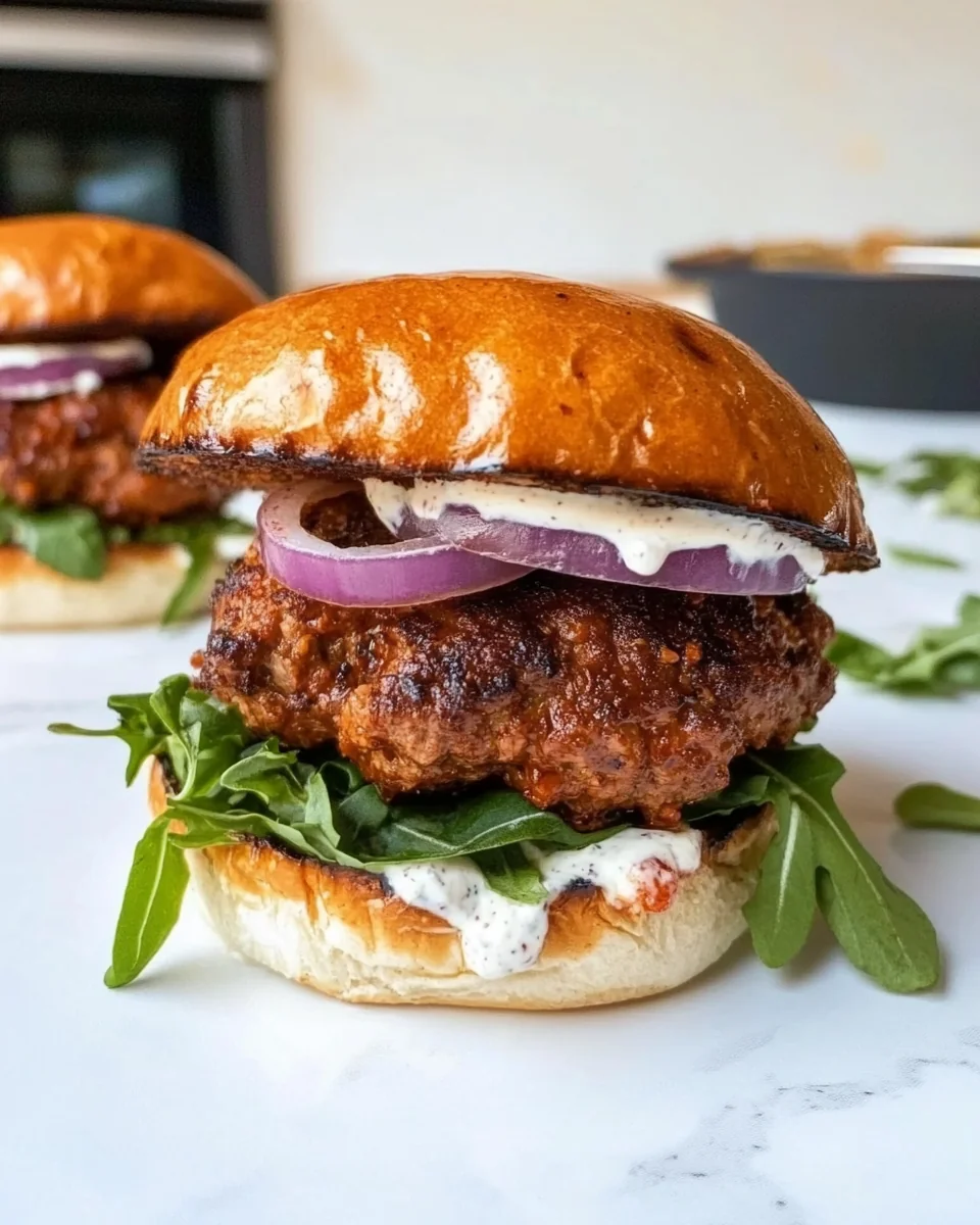 Perfect Homemade Harissa Lamb Burgers - additional image