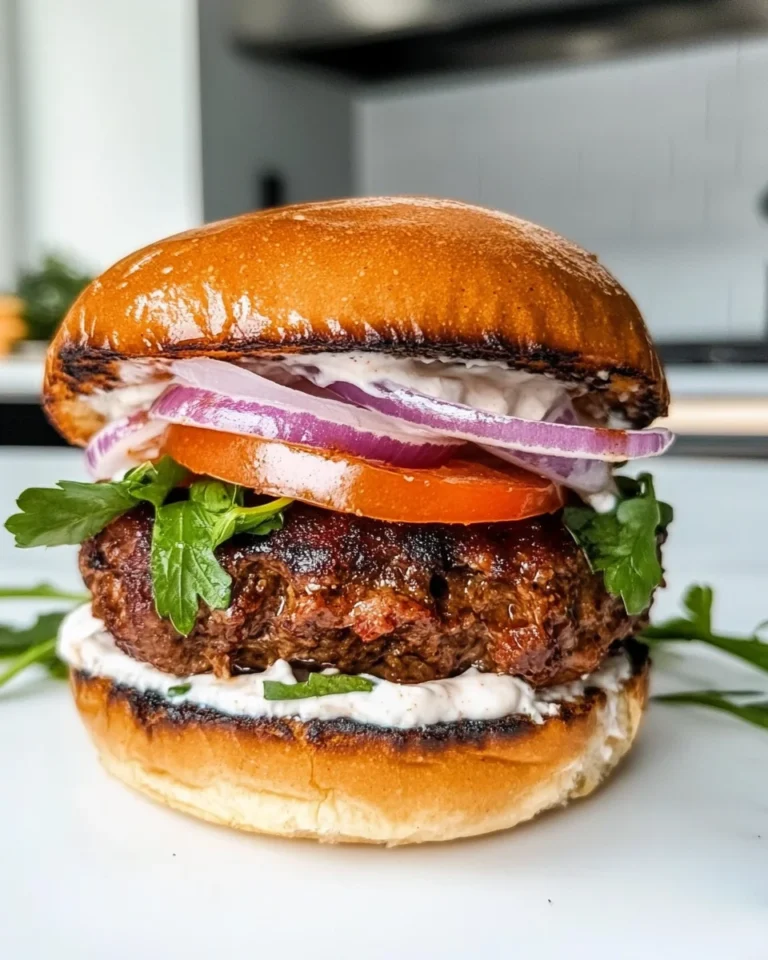 Perfect Homemade Harissa Lamb Burgers