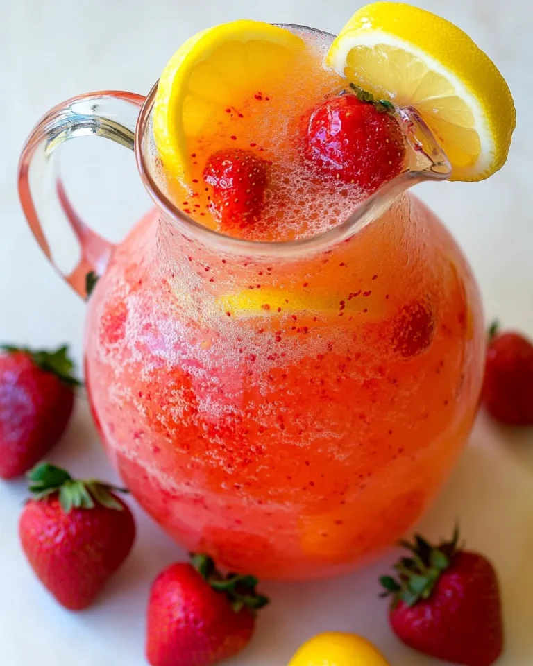 Delicious Homemade Strawberry Lemonade Recipe
