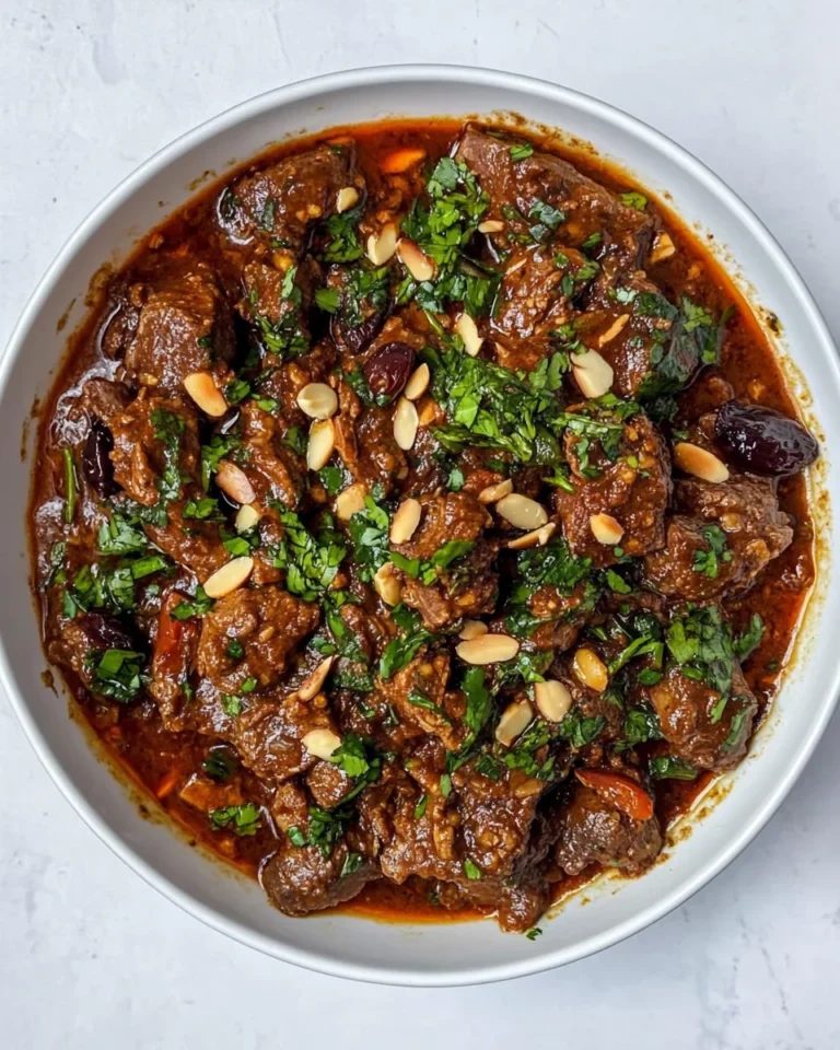Delicious Lamb Tagine with Almonds and Prunes