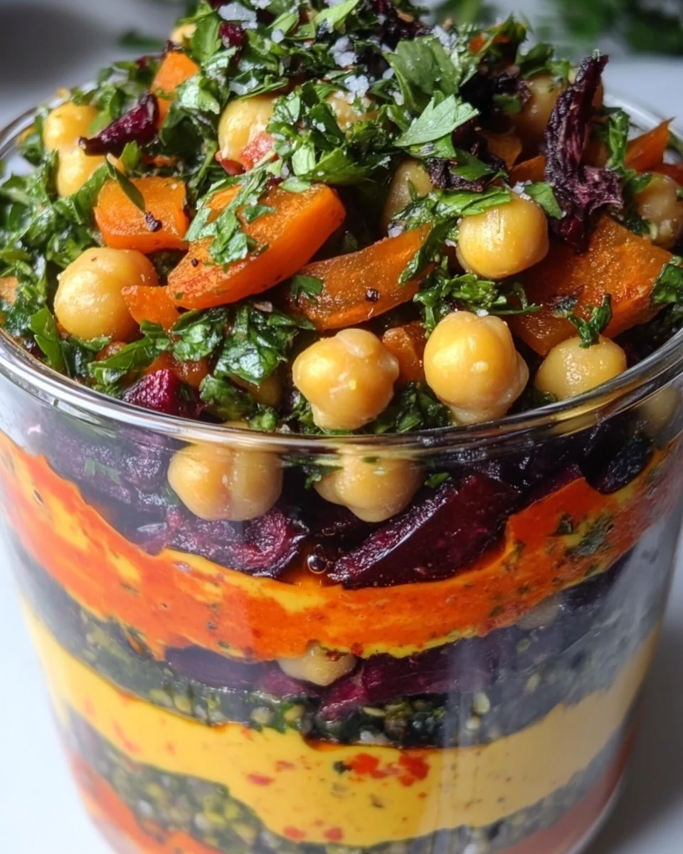 Layered Chickpea Salad with Roasted Vegetables Recipe - additional image