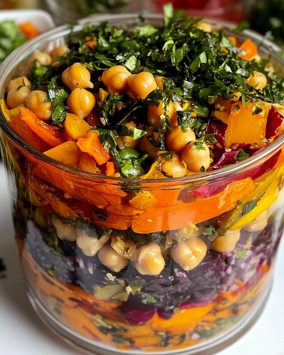 Layered Chickpea Salad with Roasted Vegetables Recipe - additional image