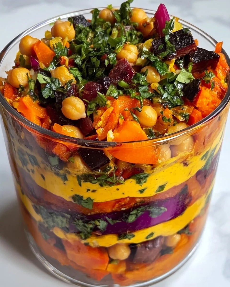 Layered Chickpea Salad with Roasted Vegetables Recipe - additional image