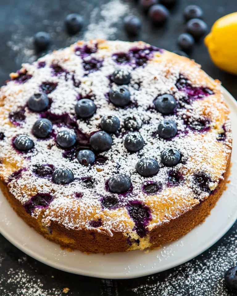 Homemade Lemon Blueberry Cake Recipe