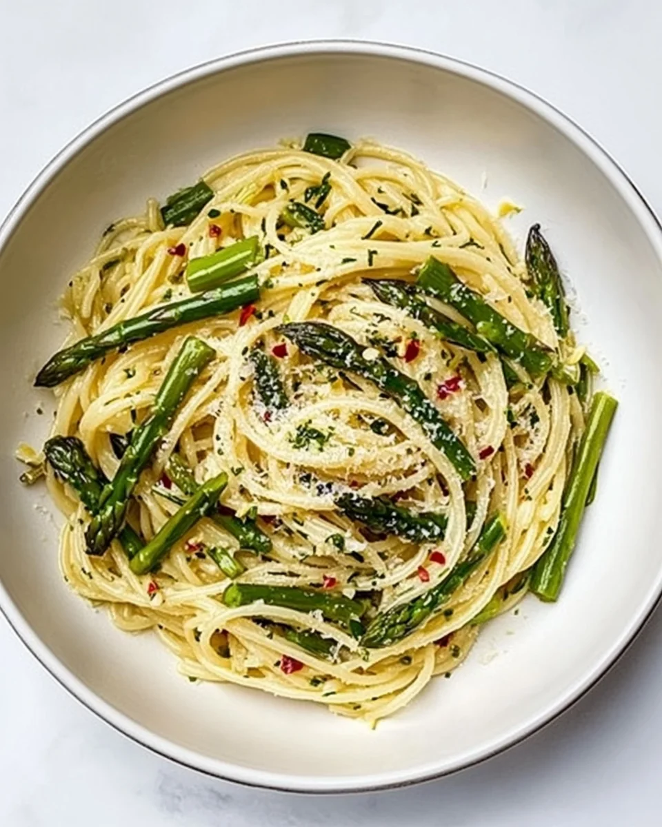 Fresh Lemony Asparagus Pasta For A Cozy Night In - additional image