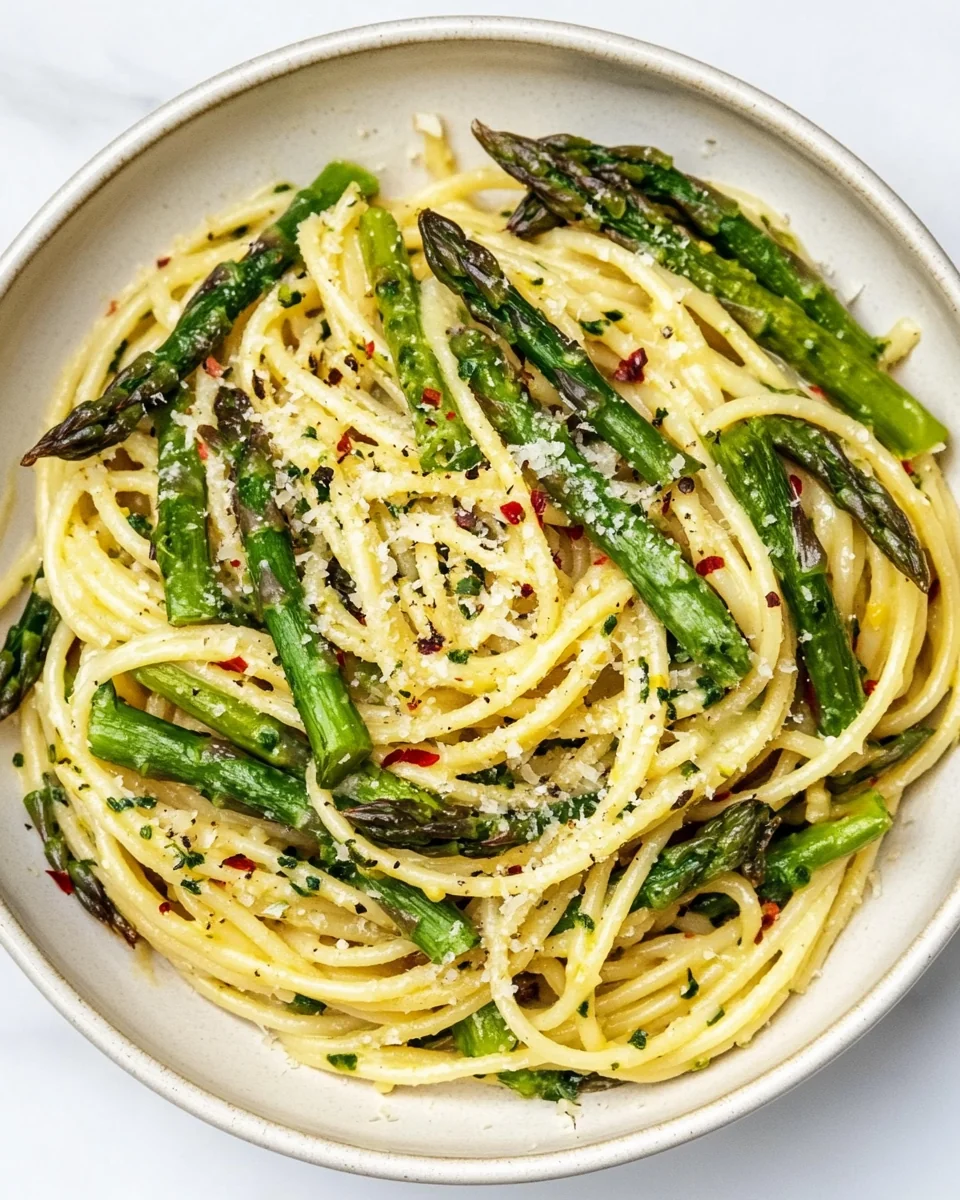 Fresh Lemony Asparagus Pasta For A Cozy Night In - additional image