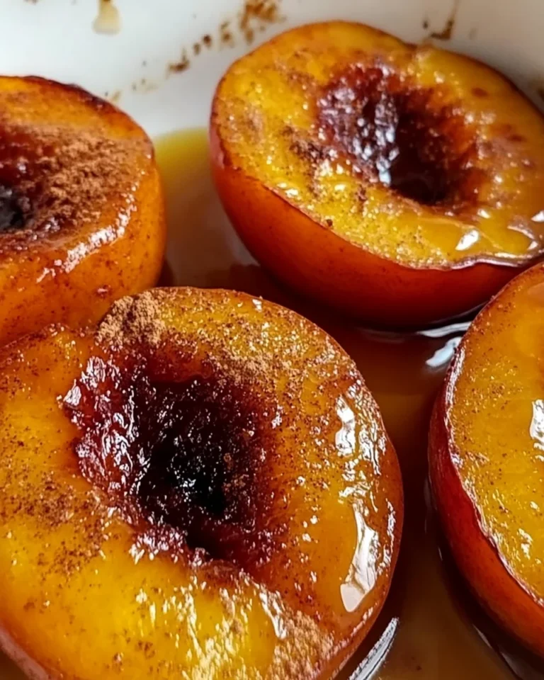 Sweet Maple Cinnamon Baked Peaches for Cozy Nights